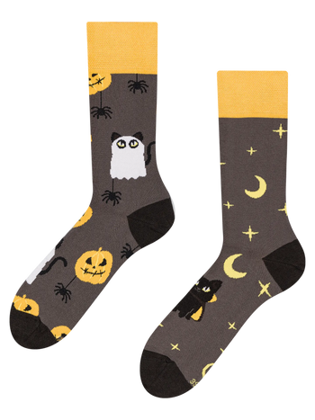 Veselé ponožky Halloweenská kočka