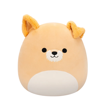 SQUISHMALLOWS Cooper béžový pes s bílým bříškem, 30 cm
