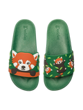 Veselé dětské pantofle Panda červená