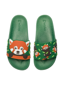 Veselé dětské pantofle Panda červená