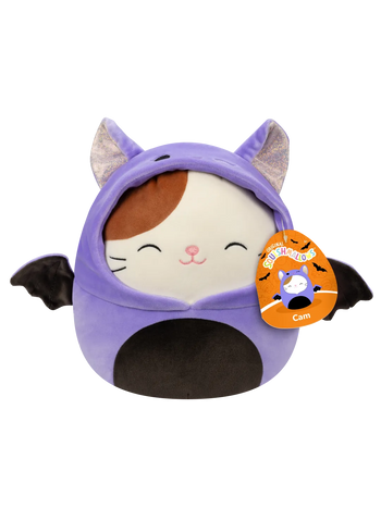 SQUISHMALLOWS Kočka Cam v kostýmu netopýra, 20 cm