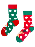 Veselé dětské teplé ponožky Santa a Rudolf