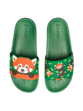 Veselé pantofle Panda červená