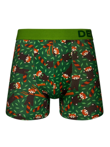 Veselé pánské boxerky Panda červená