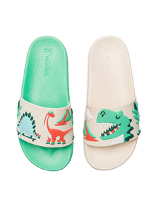 Veselé dětské pantofle Dino na skateboardu