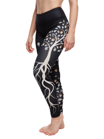 Veselé fitness legíny Dub