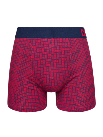 Modro-červené pánské vzorované boxerky