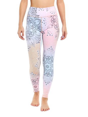 Veselé fitness legíny Pastelová mandala