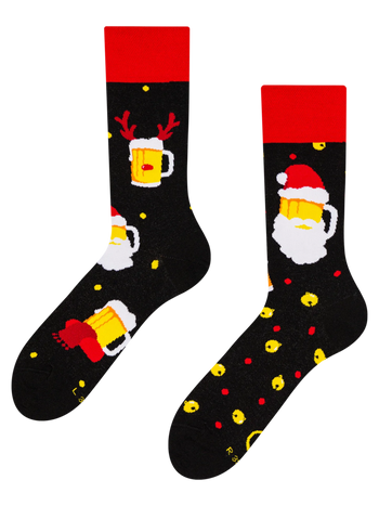 Veselé ponožky Pivní Santa