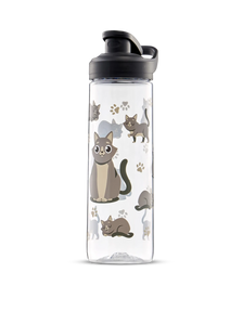 Veselá nápojová láhev Šedá kočka 700 ml
