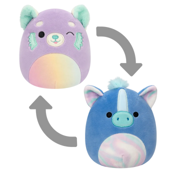 SQUISHMALLOWS 2v1 panda Lexis a mořský koník Romano