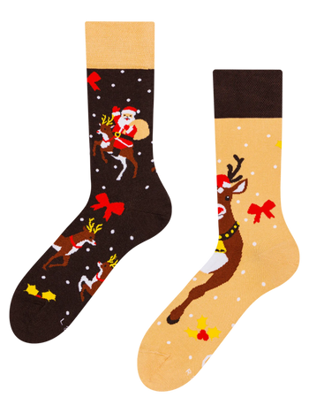 Veselé ponožky Sob a Santa