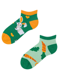 Veselé dětské kotníkové ponožky Zajíc a mrkev