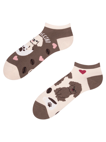 Veselé kotníkové ponožky Puppuccino
