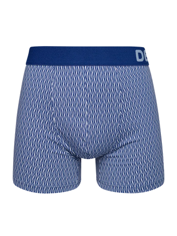 Modro-šedé pánské vzorované boxerky